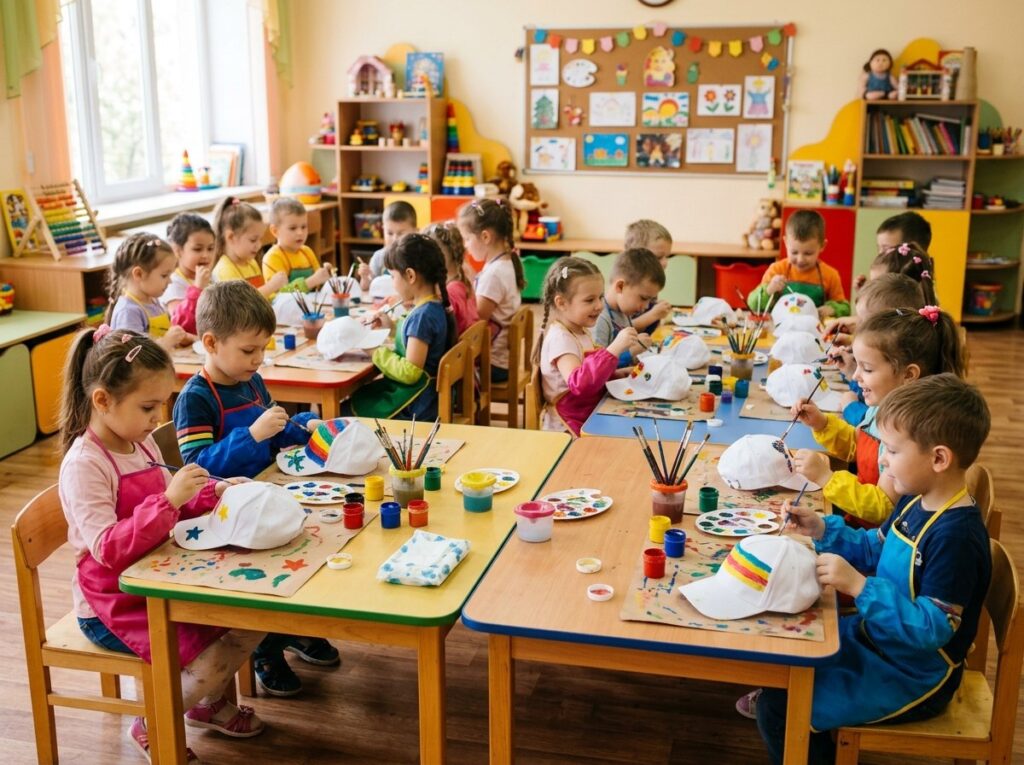 мастер класс роспись кепок или футболок