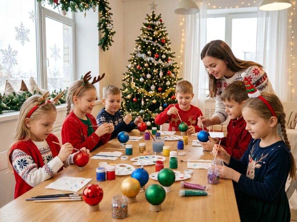новогодний мастер класс декор ёлочных шаров